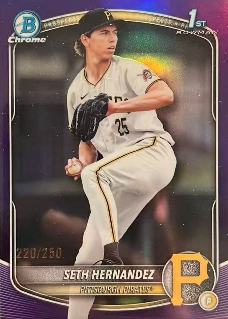 Seth Hernandez 2025 Bowman Draft #BDC-25 Chrome - Purple Refractor