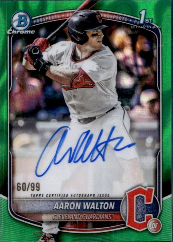 2025 Bowman Draft #CPA-AWA Chrome Prospect Auto - Green Lava Refractor /99 (1st)