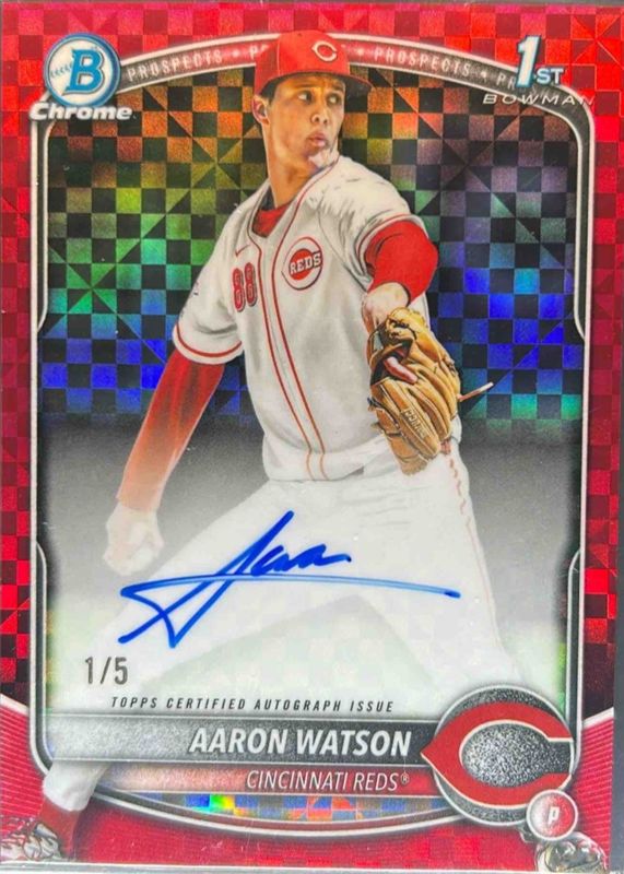 2025 Bowman Draft #CPA-AW Chrome Prospect Auto - Red X-Fractor /5 (1st)
