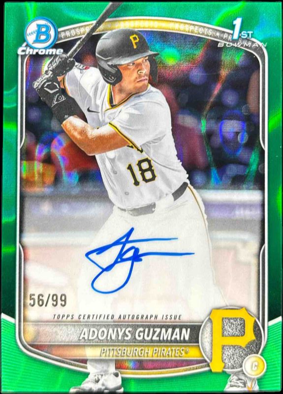 2025 Bowman Draft #CPA-AG Chrome Prospect Auto - Green Lava Refractor /99 (1st)
