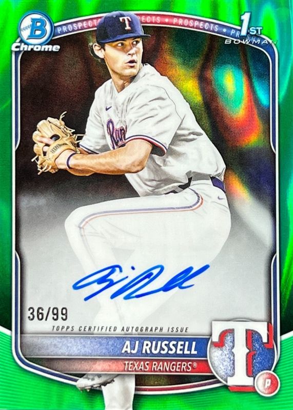 2025 Bowman Draft #CPA-AR Chrome Prospect Auto - Green Lava Refractor /99 (1st)
