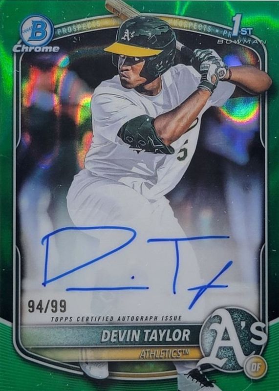 2025 Bowman Draft #CPA-DT Chrome Prospect Auto - Green Lava Refractor /99 (1st)