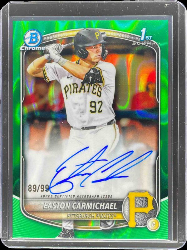 2025 Bowman Draft #CPA-ECA Chrome Prospect Auto - Green Lava Refractor /99 (1st)