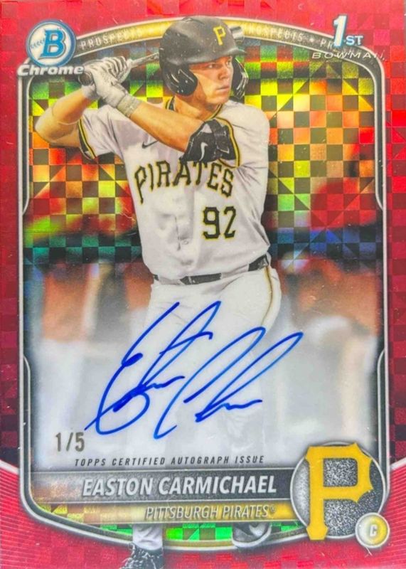 2025 Bowman Draft #CPA-ECA Chrome Prospect Auto - Red X-Fractor /5 (1st)