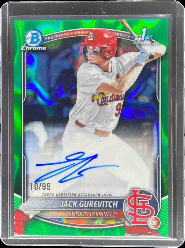 2025 Bowman Draft #CPA-JG Chrome Prospect Auto - Green Lava Refractor /99 (1st)