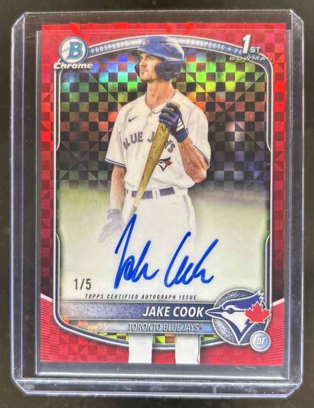 2025 Bowman Draft #CPA-JC Chrome Prospect Auto - Red X-Fractor /5 (1st)