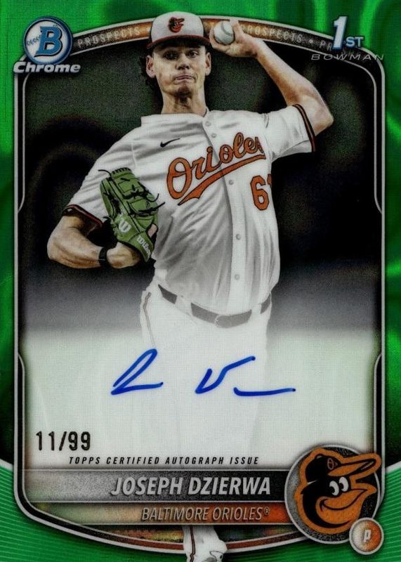 2025 Bowman Draft #CPA-JD Chrome Prospect Auto - Green Lava Refractor /99 (1st)