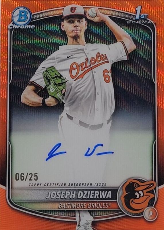 2025 Bowman Draft #CPA-JD Chrome Prospect Auto - Orange Wave Refractor /25 (1st)