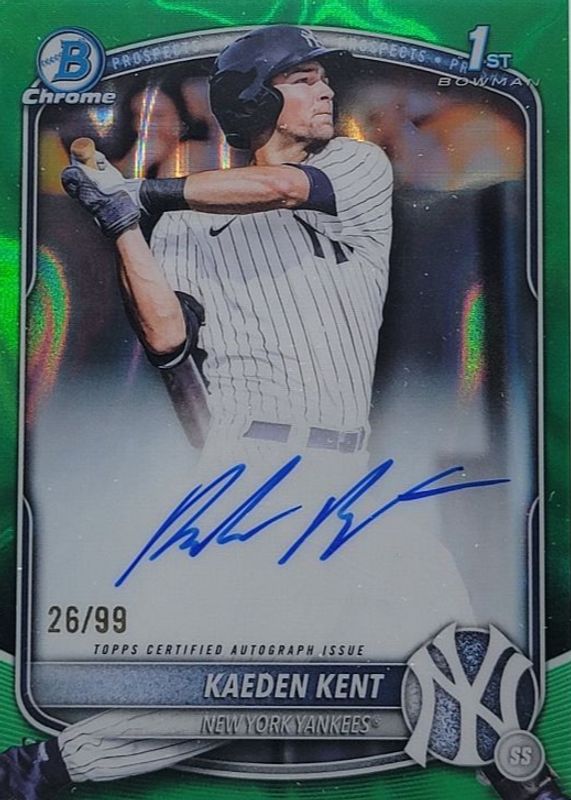 2025 Bowman Draft #CPA-KKE Chrome Prospect Auto - Green Lava Refractor /99 (1st)