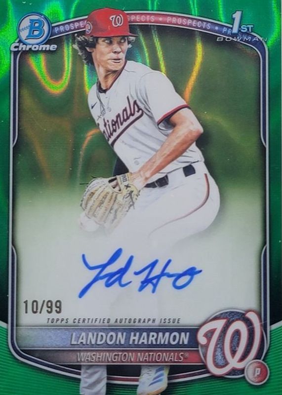2025 Bowman Draft #CPA-LH Chrome Prospect Auto - Green Lava Refractor /99 (1st)