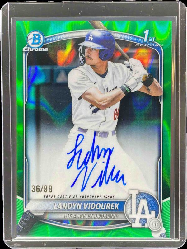 2025 Bowman Draft #CPA-LV Chrome Prospect Auto - Green Lava Refractor /99 (1st)