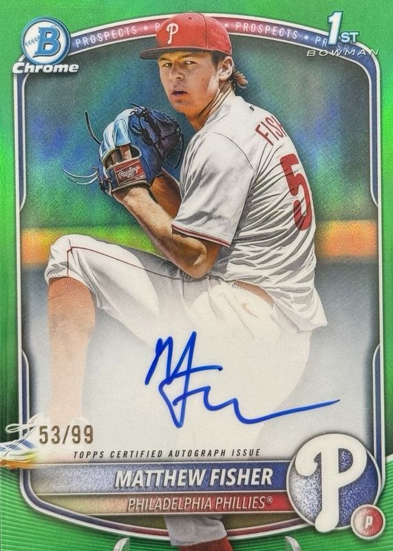 2025 Bowman Draft #CPA-MF Chrome Prospect Auto - Green Lava Refractor /99 (1st)