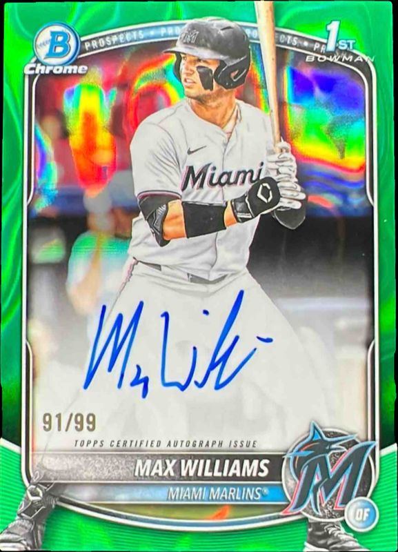 2025 Bowman Draft #CPA-MWI Chrome Prospect Auto - Green Lava Refractor /99 (1st)