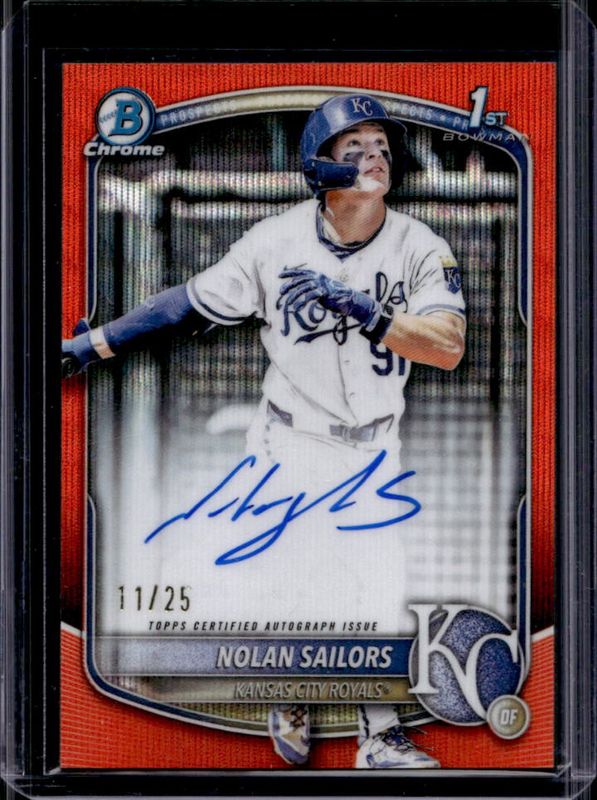 2025 Bowman Draft #CPA-NSA Chrome Prospect Auto - Orange Wave Refractor /25 (1st)