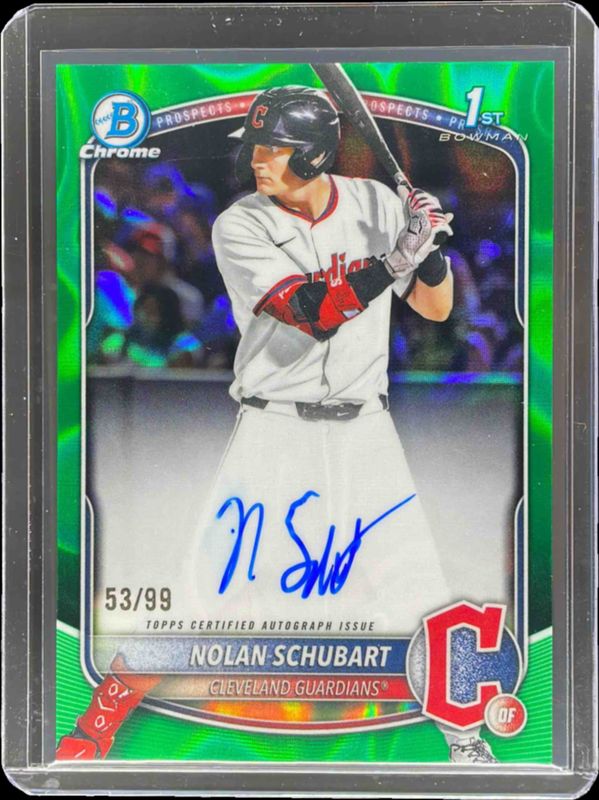 2025 Bowman Draft #CPA-NS Chrome Prospect Auto - Green Lava Refractor /99 (1st)