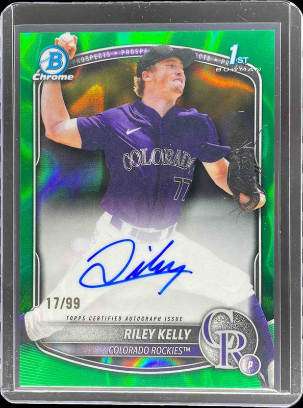 2025 Bowman Draft #CPA-RK Chrome Prospect Auto - Green Lava Refractor /99 (1st)