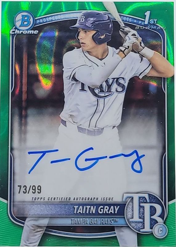 2025 Bowman Draft #CPA-TG Chrome Prospect Auto - Green Lava Refractor /99 (1st)