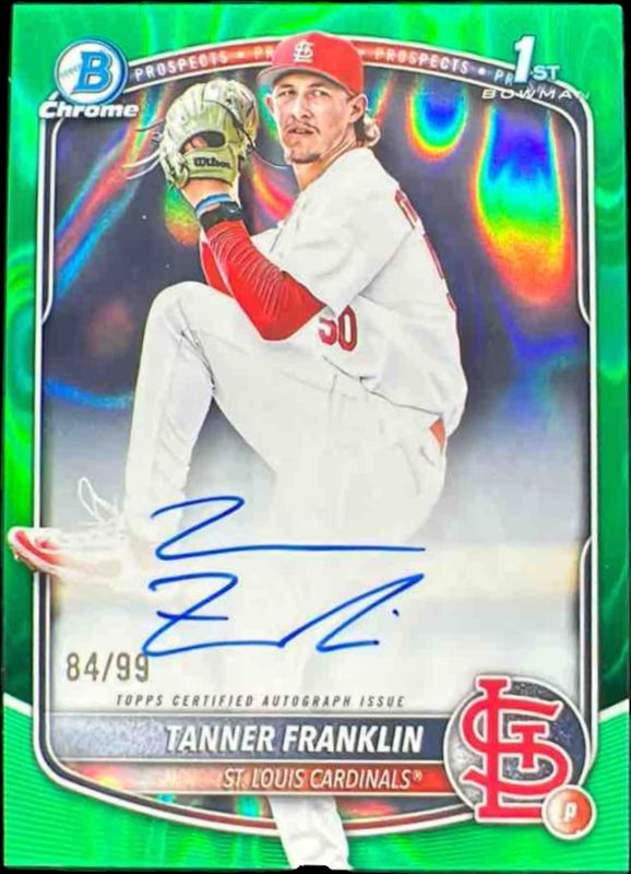 2025 Bowman Draft #CPA-TF Chrome Prospect Auto - Green Lava Refractor /99 (1st)