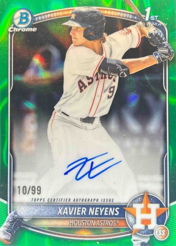 2025 Bowman Draft #CPA-XN Chrome Prospect Auto - Green Lava Refractor /99 (1st)