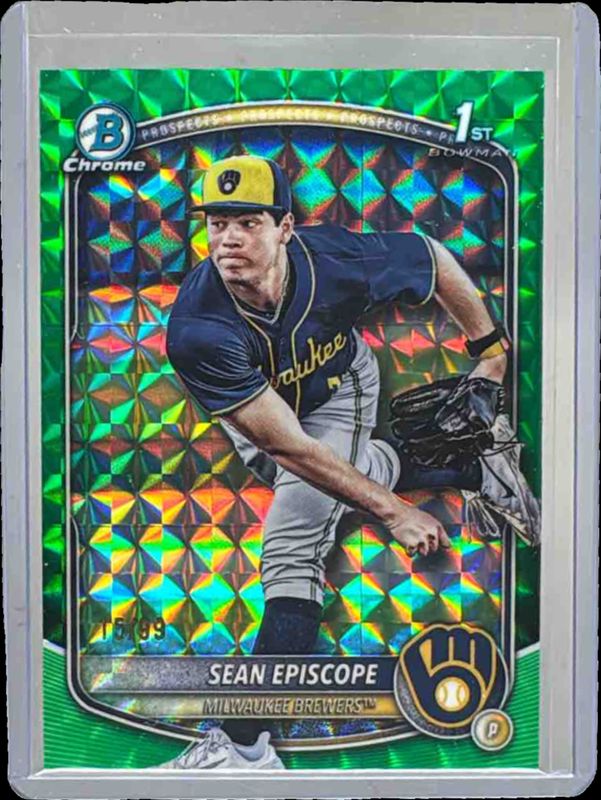 2025 Bowman Draft #BDC-149 Chrome - Green Geometric Refractor /99