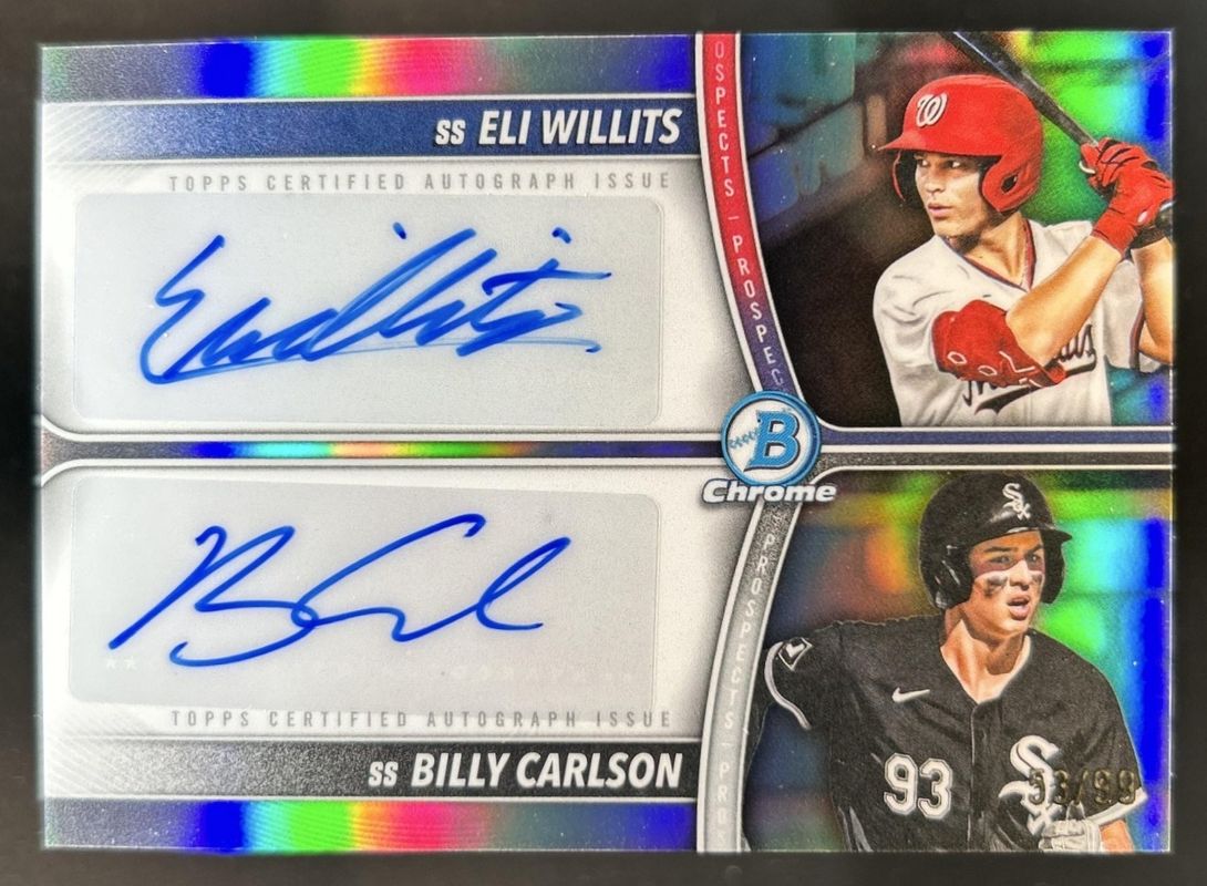 2025 Bowman Draft #PDA-WC Prospect Dual Autographs /99