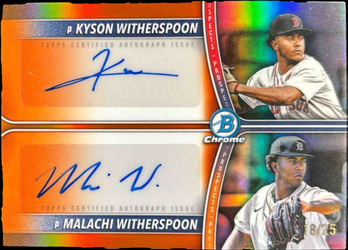 2025 Bowman Draft #PDA-WW Prospect Dual Autographs - Orange Refractor /25