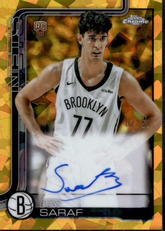 2025 Topps Chrome Sapphire Edition #TCAR-BS Rookie Autographs - Gold /50