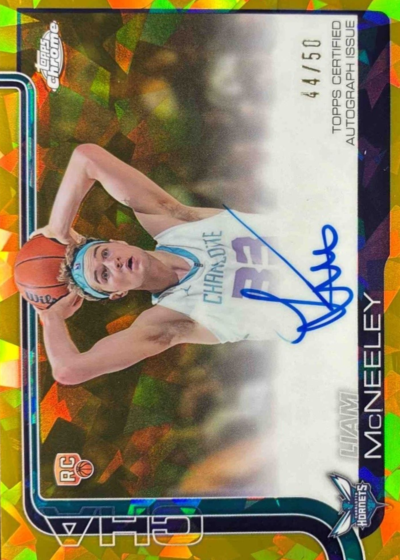Liam McNeeley 2025 Topps Chrome Sapphire Edition #TCAR-LM Rookie ...