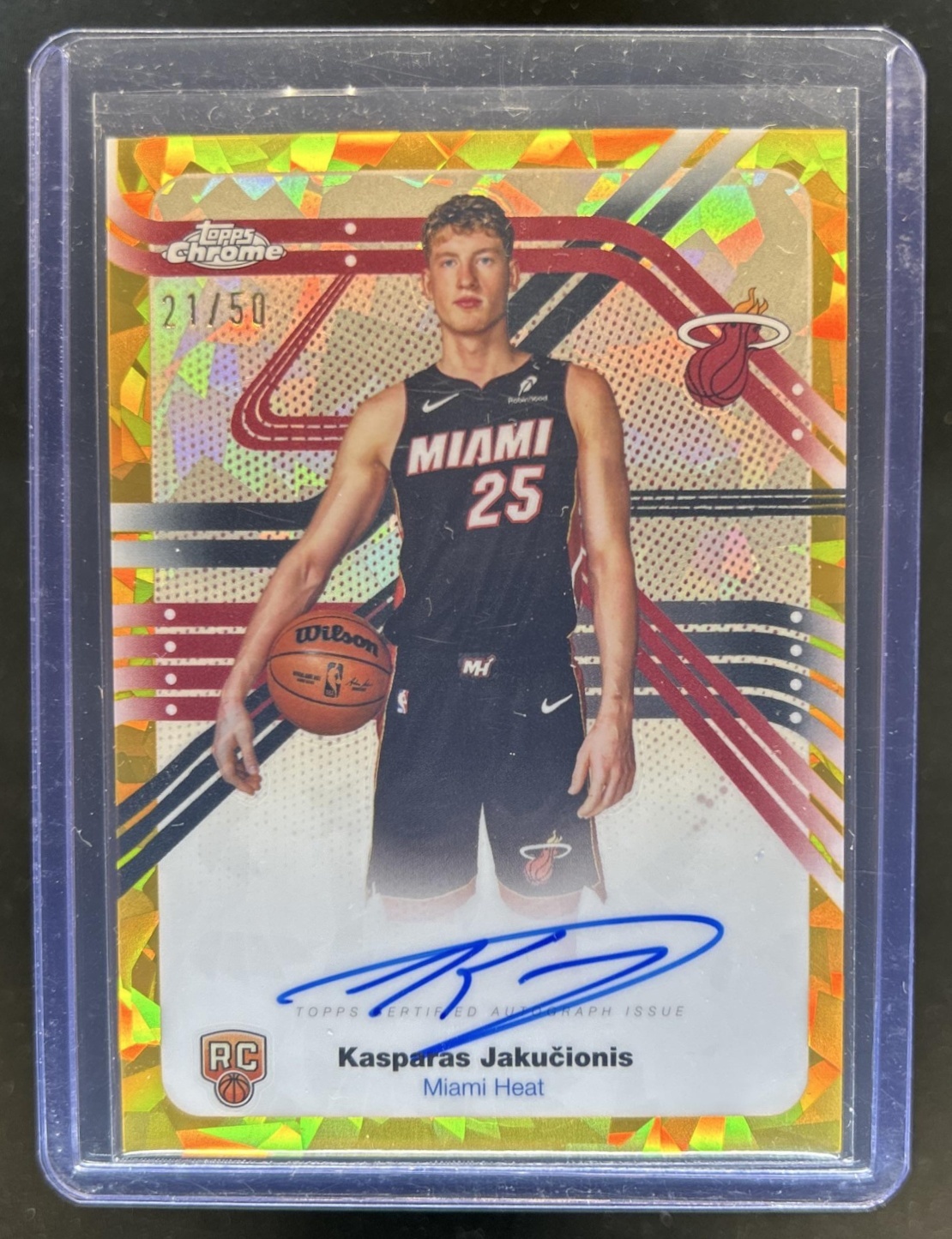 Kasparas Jakucionis 2025 Topps Chrome Sapphire Edition #NS-KJ Next Stop ...