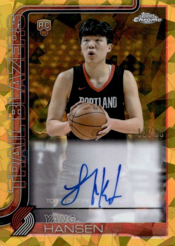 2025 Topps Chrome Sapphire Edition #TCAR-YH Rookie Autographs - Gold /50