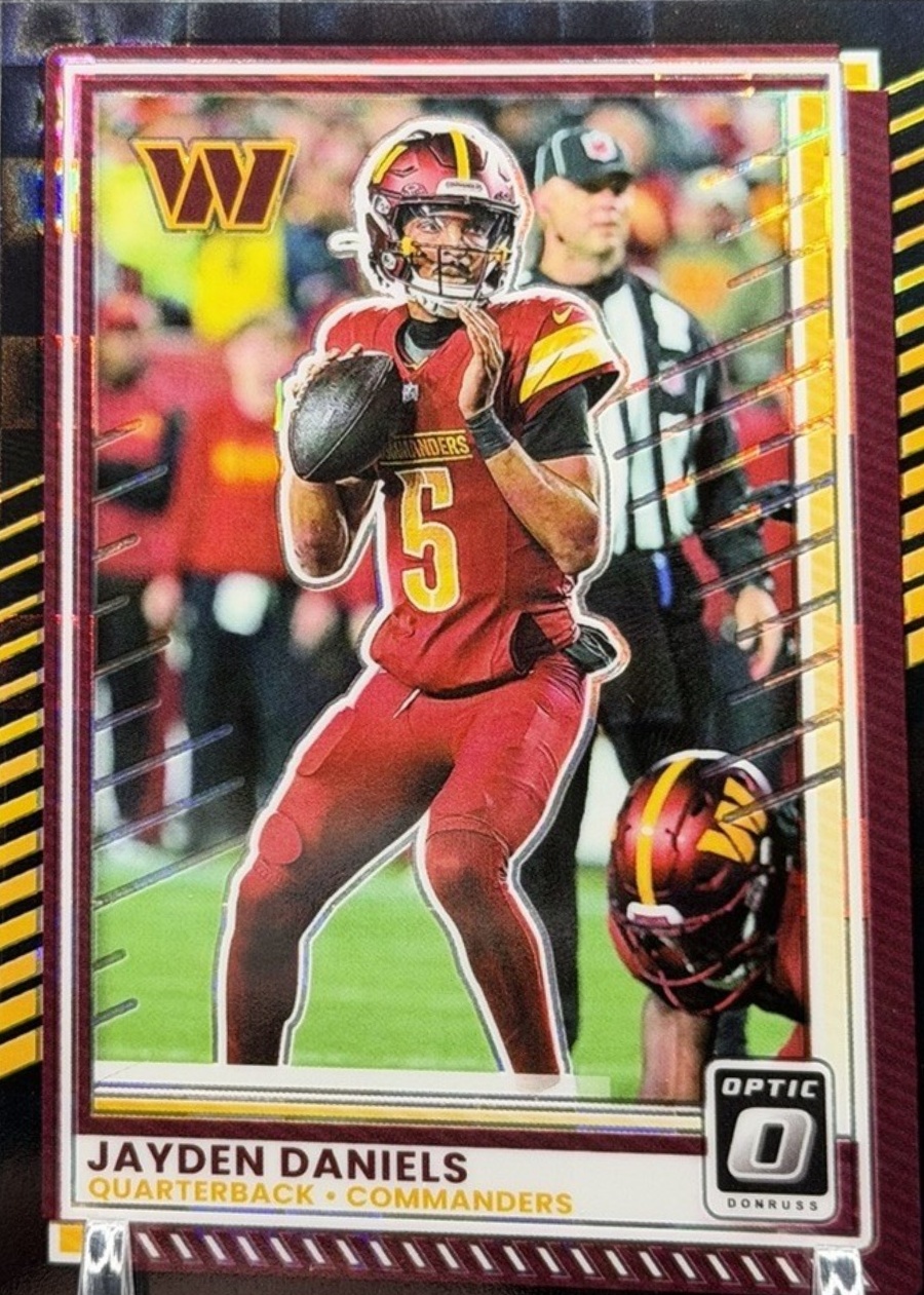 Jayden Daniels 2025 Optic #23 Black Pandora /25 Price Guide