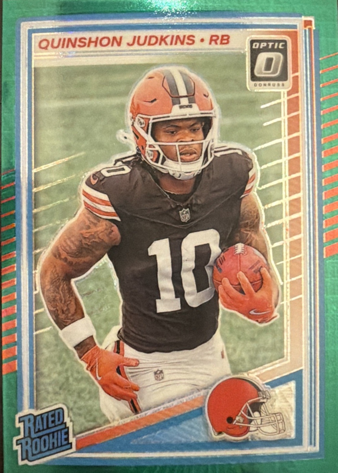 Quinshon Judkins 2025 Optic #252 Green Hyper Price Guide - Sports