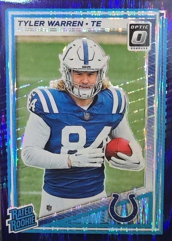 Tyler Warren 2025 Optic #234 Purple Shock Price Guide - Sports