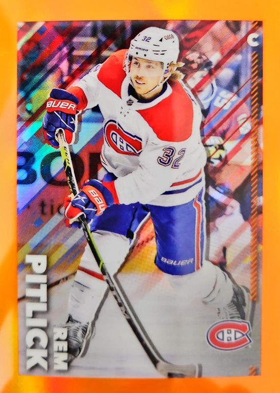 2022 Topps Chrome NHL Sticker Collection #269 Orange Refractor /25