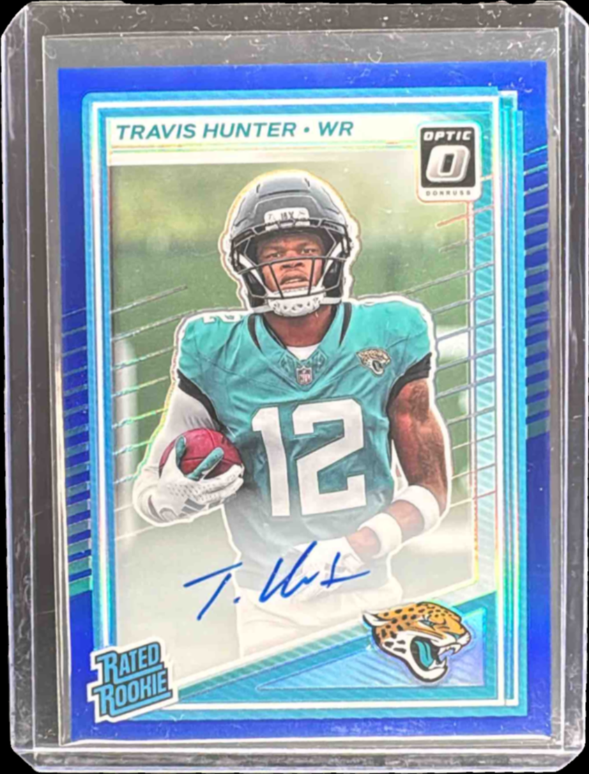 Travis Hunter 2025 Optic #201 Rated Rookie RPS Autographs - Blue /149 ...