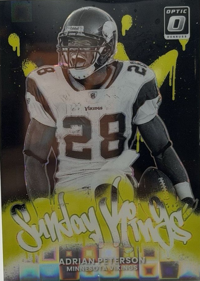 Adrian Peterson 2025 Optic #26 Sunday Kings - Black Pandora /25