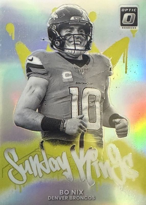 Bo Nix 2025 Optic #20 Sunday Kings /(SSP) Price Guide - Sports