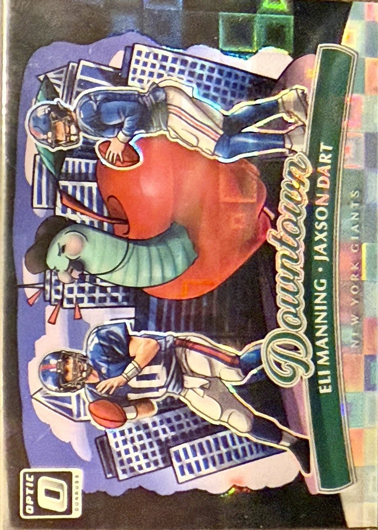 Eli Manning / Jaxson Dart 2025 Optic #1 Downtown Duos - Black