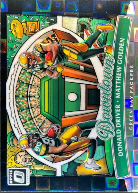 Donald Driver / Matthew Golden 2025 Optic #8 Downtown Duos - Black