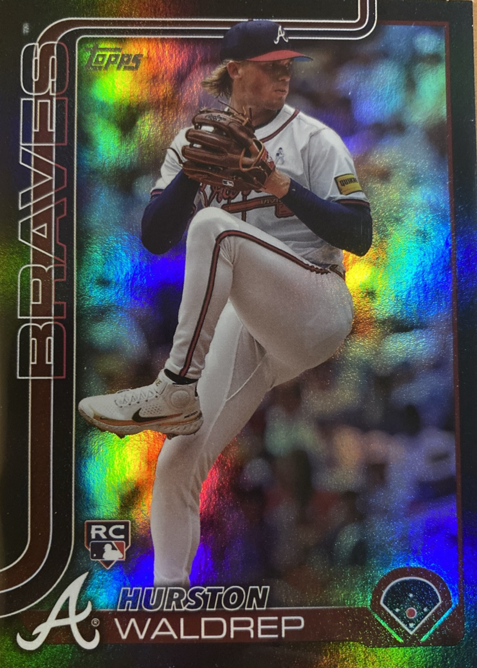 Hurston Waldrep 2025 Topps #253 Black Rainbow /10 Price