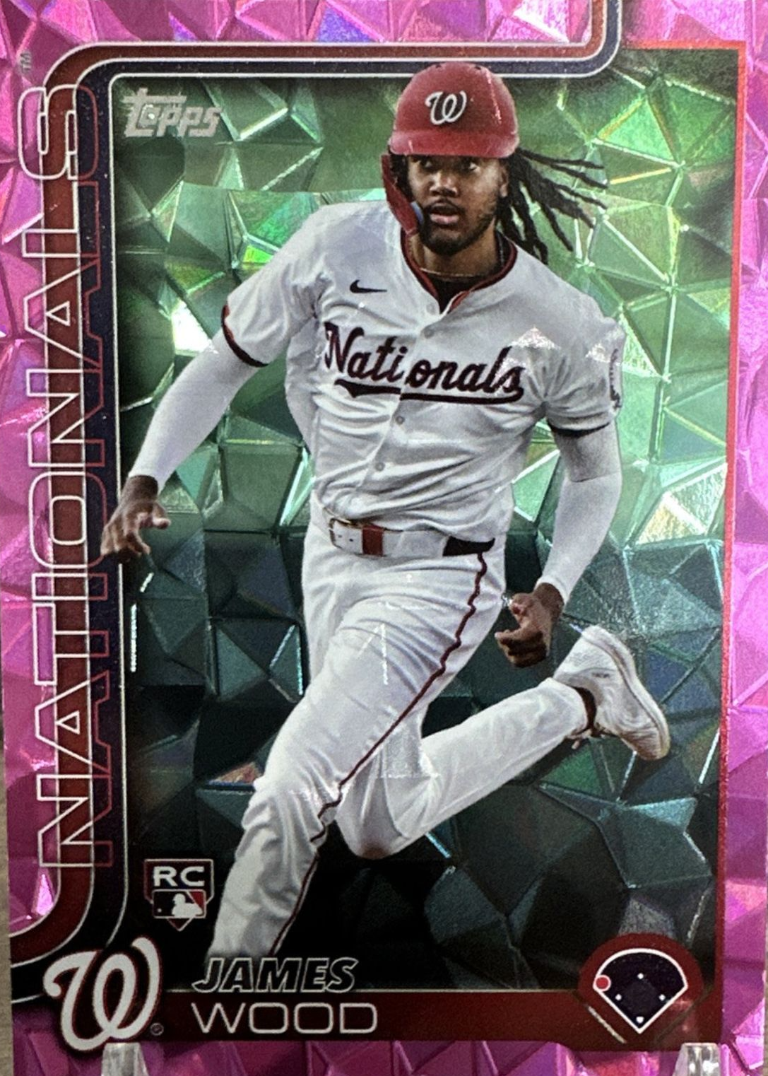 James Wood 2025 Topps #181 Pink Diamante Foil Price Guide - Sports