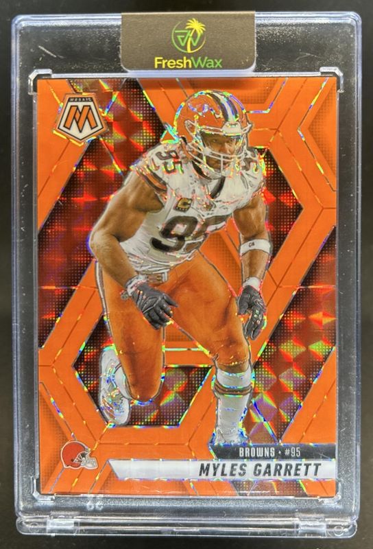 Myles Garrett 2025 Mosaic #181 Orange Fluorescent /25 Price Guide
