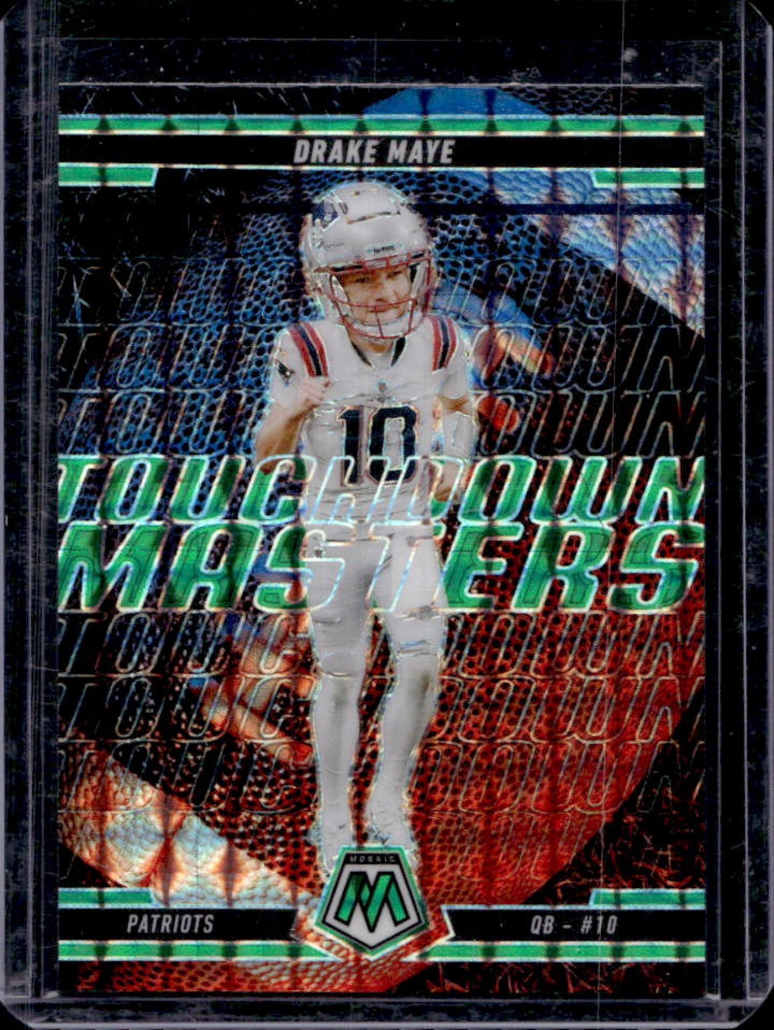 Drake Maye 2025 Mosaic #9 Touchdown Masters - Green Price Guide ...