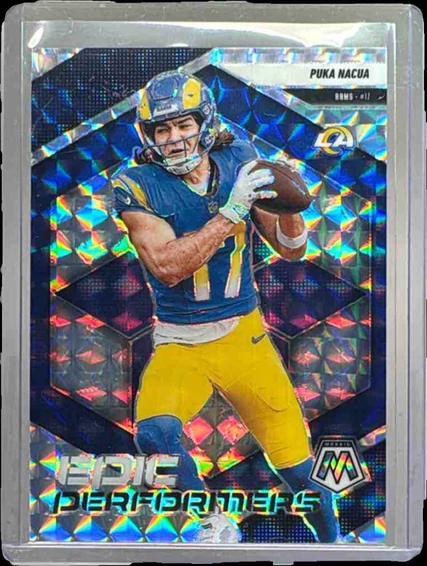 Puka Nacua 2025 Mosaic #7 Epic Performers - Mosaic Price Guide