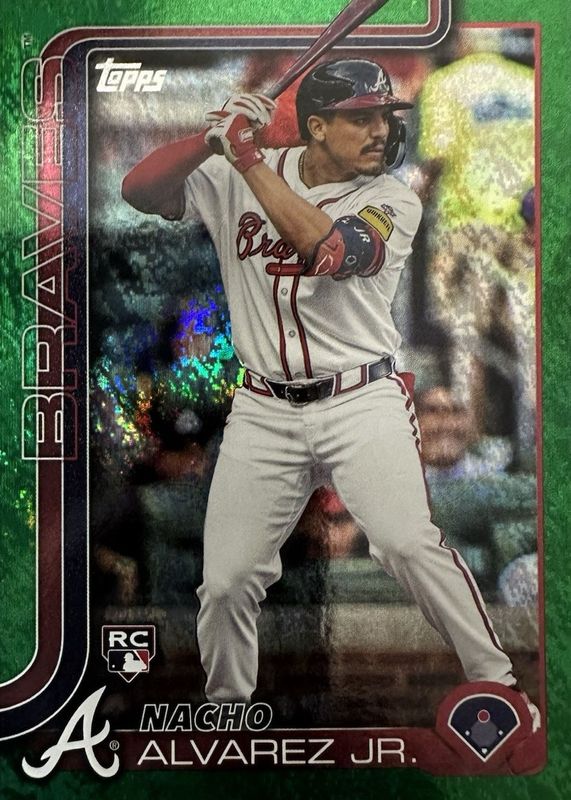 Nacho Alvarez Jr. 2025 Topps #223 Green Holo Foil /99 Rookie RAW