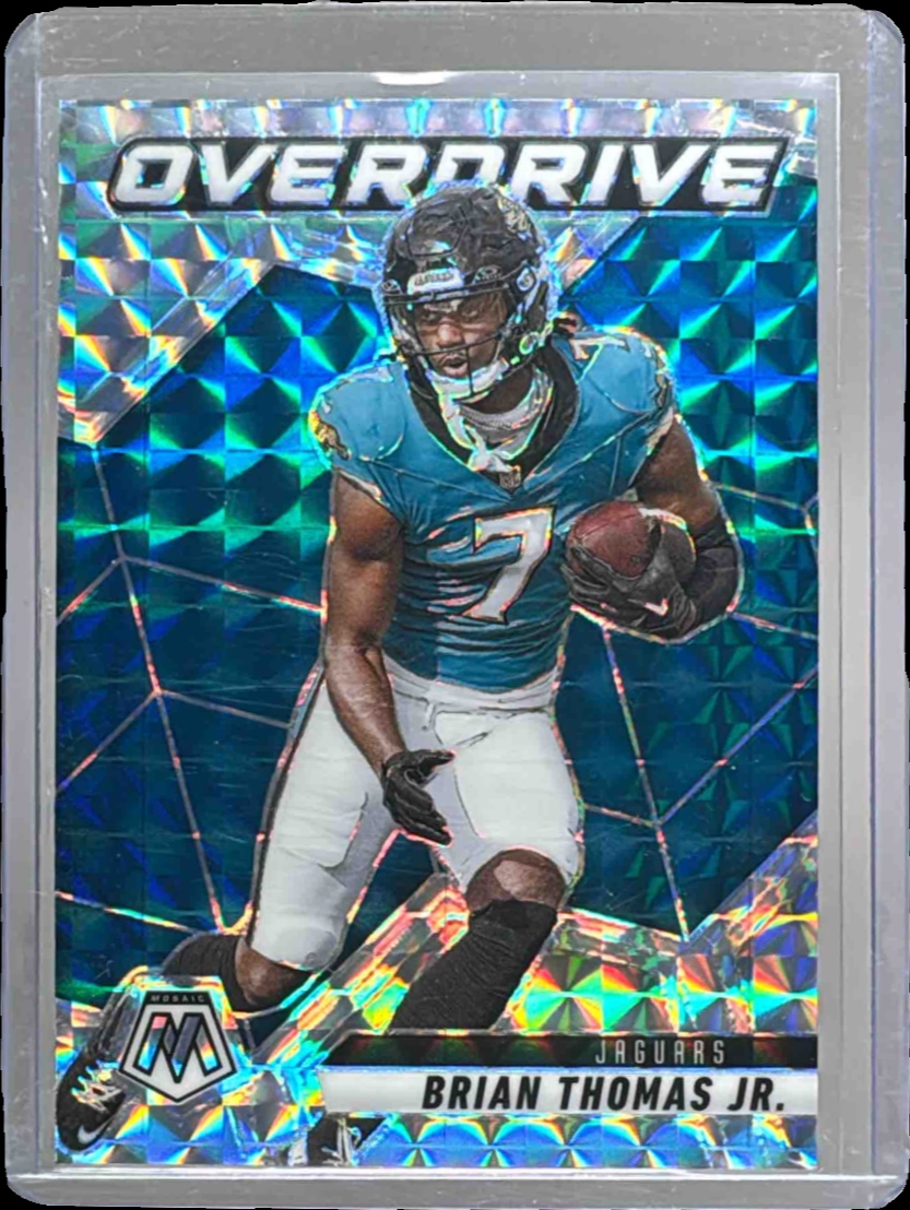 Brian Thomas Jr. 2025 Mosaic #10 Overdrive - Silver Price Guide