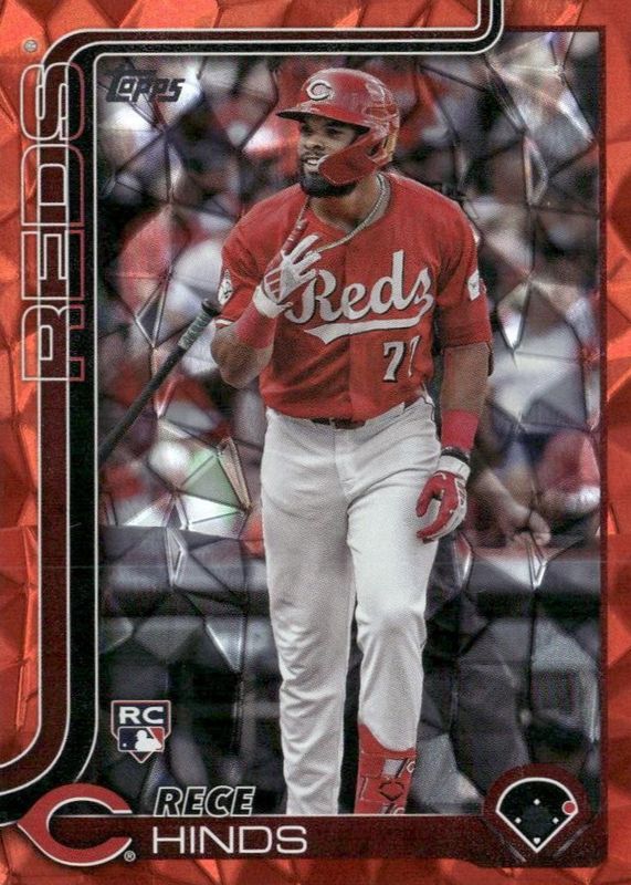 Rece Hinds 2025 Topps #217 Orange Diamante Foil /25 Rookie RAW