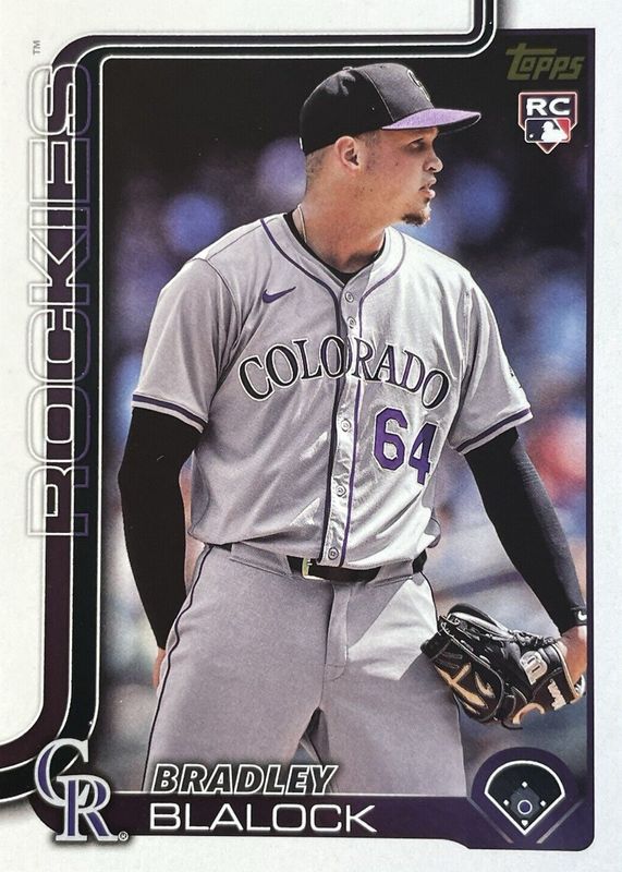 Bradley Blalock 2025 Topps #161 Golden Mirror Image Variation /(SSP) Rookie RAW