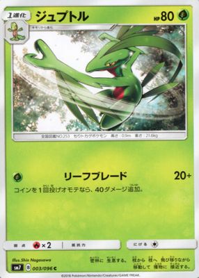 2018 Japanese Sun & Moon: Sky-Splitting Charisma #003/096 Base