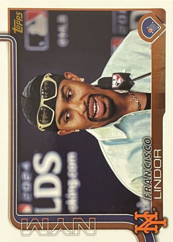 Francisco Lindor 2025 Topps #350 Golden Mirror Image Variation /(SSP) RAW